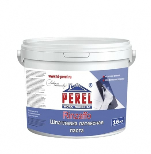 Готовая акриловая финишная шпаклевка PEREL Rinzaffo 16 кг